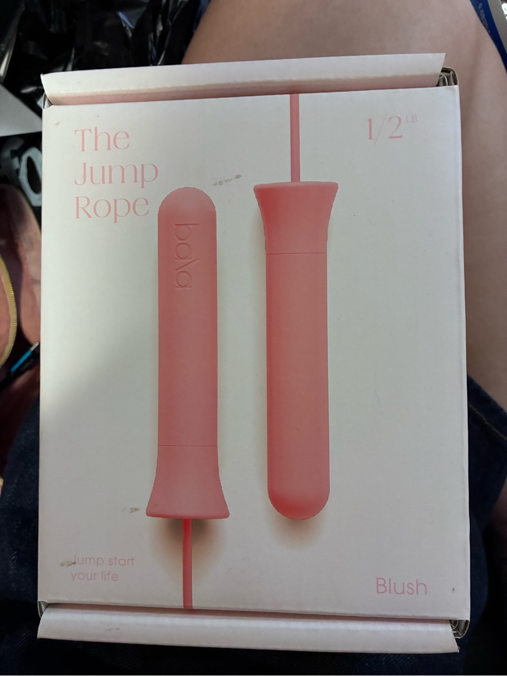 Bala The Jump Rope - blush color weighted handles classic jump rope